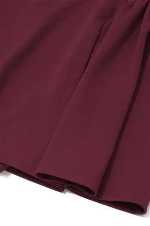 Woman wearing a figure flattering April Bodycon Mini Dress - Red Wine BODYCON COLLECTION