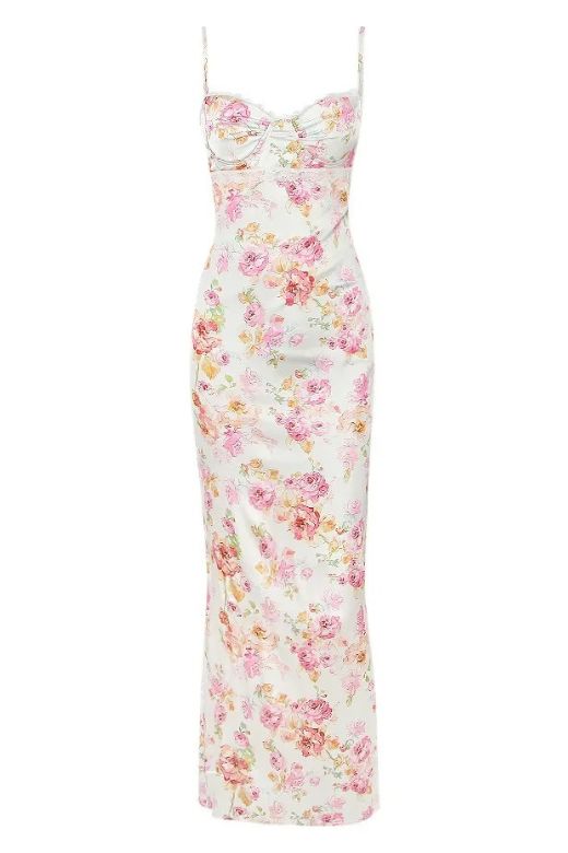 Woman wearing a figure flattering Astrid Bodycon Maxi Dress - Pearl White BODYCON COLLECTION