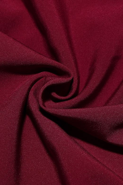 Woman wearing a figure flattering Gabbi Bodycon Midi Dress - Red Wine BODYCON COLLECTION