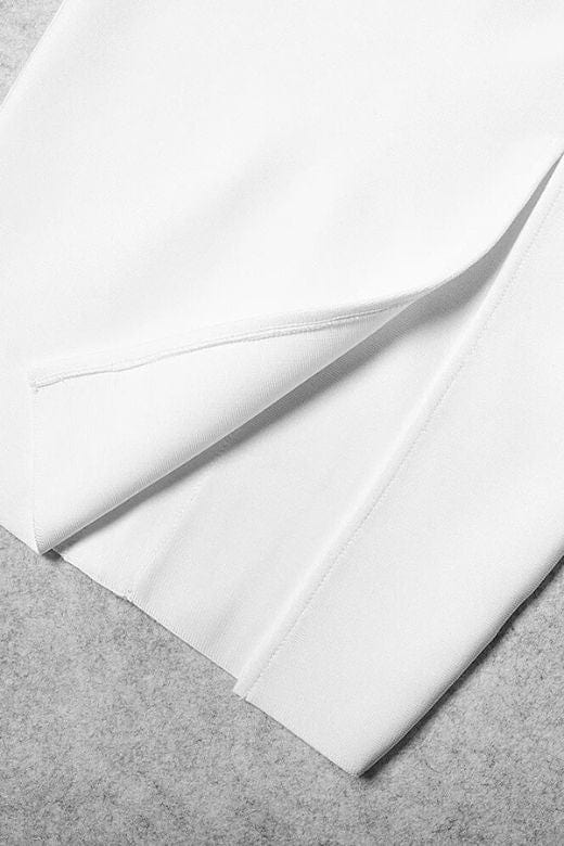 Woman wearing a figure flattering Gianna Bandage Dress - Classic Black BODYCON COLLECTION