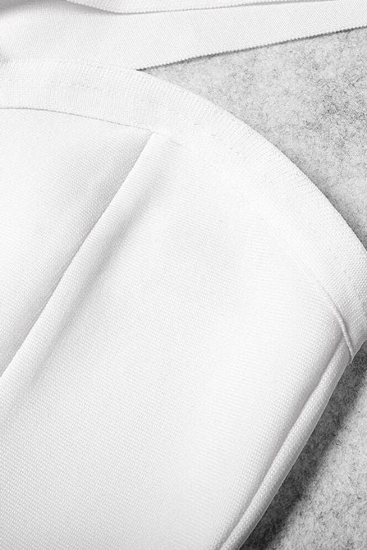 Woman wearing a figure flattering Gianna Bandage Dress - Sun Yellow BODYCON COLLECTION