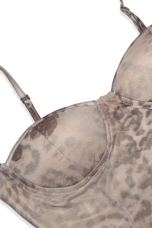 Woman wearing a figure flattering Harmony Bodycon Midi Dress - Nude BODYCON COLLECTION