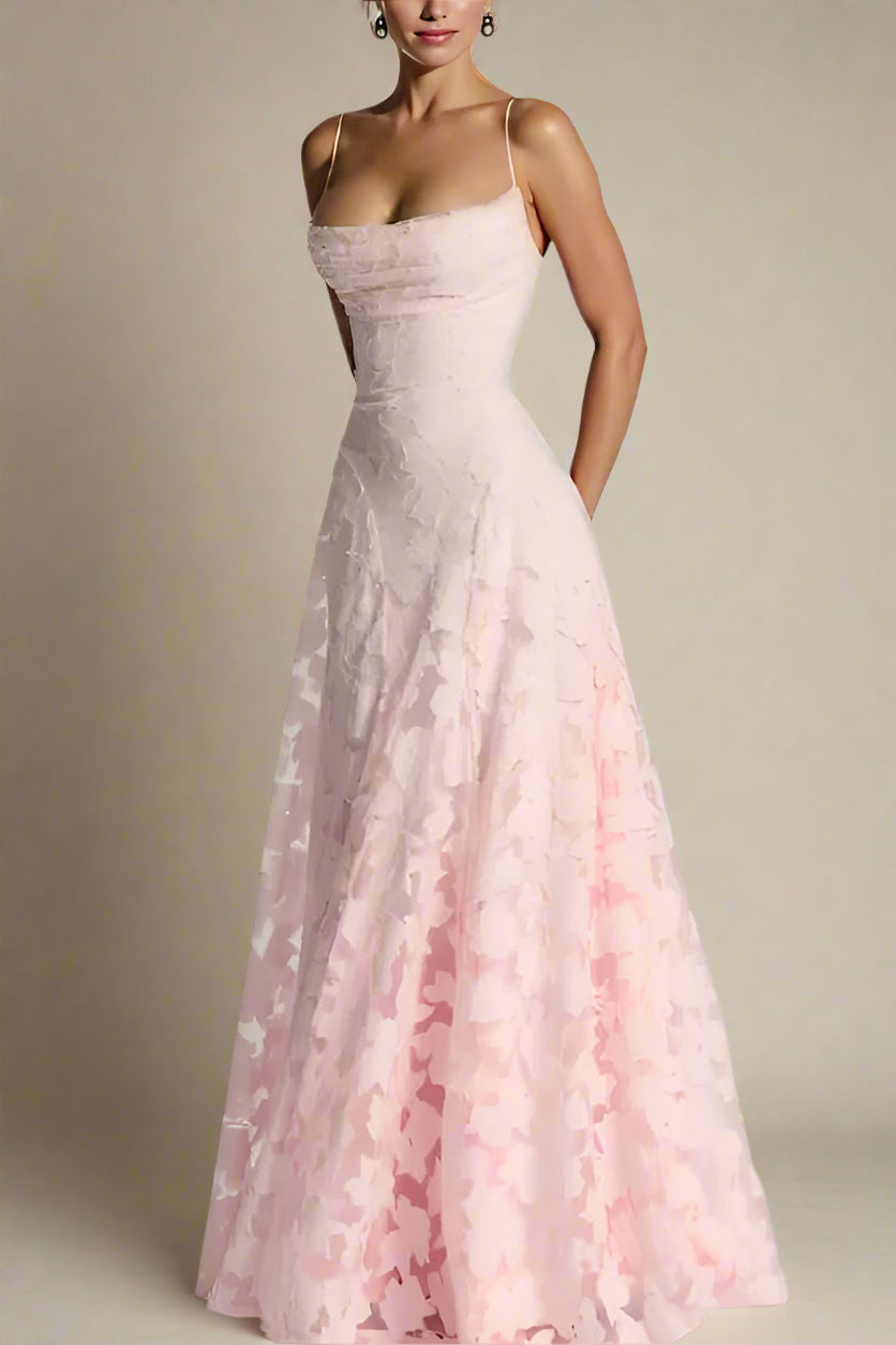 Woman wearing a figure flattering Ivy Bodycon Maxi Dress - Dusty Pink BODYCON COLLECTION