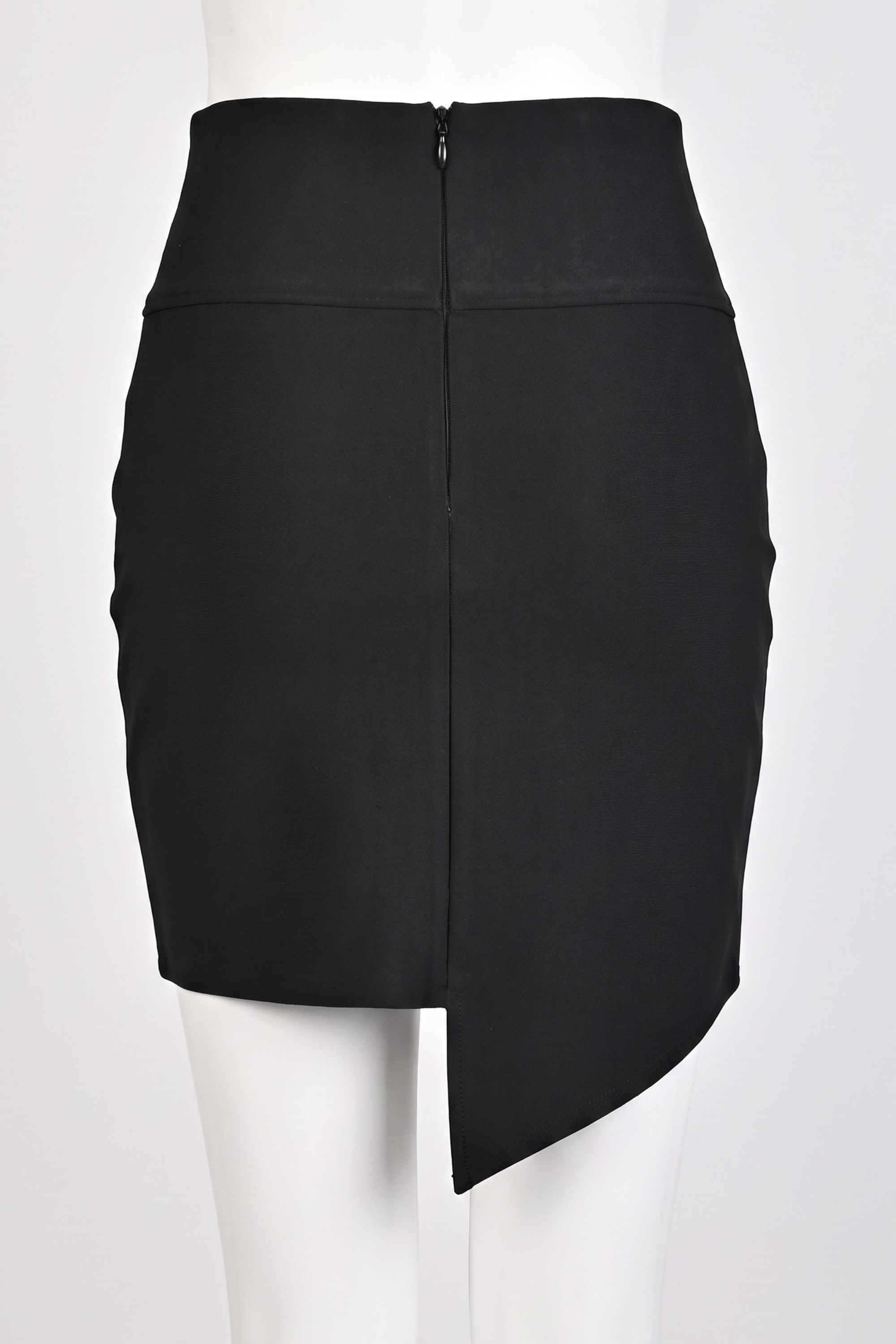Woman wearing a figure flattering Jessie Mini Pencil Skirt - Classic Black BODYCON COLLECTION Pty Ltd