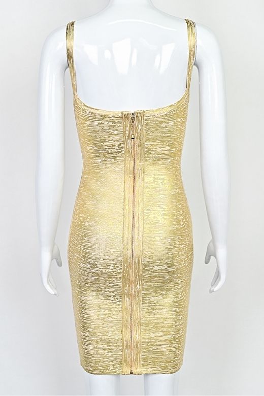 Statement gold bandage dress for glamorous party outfits