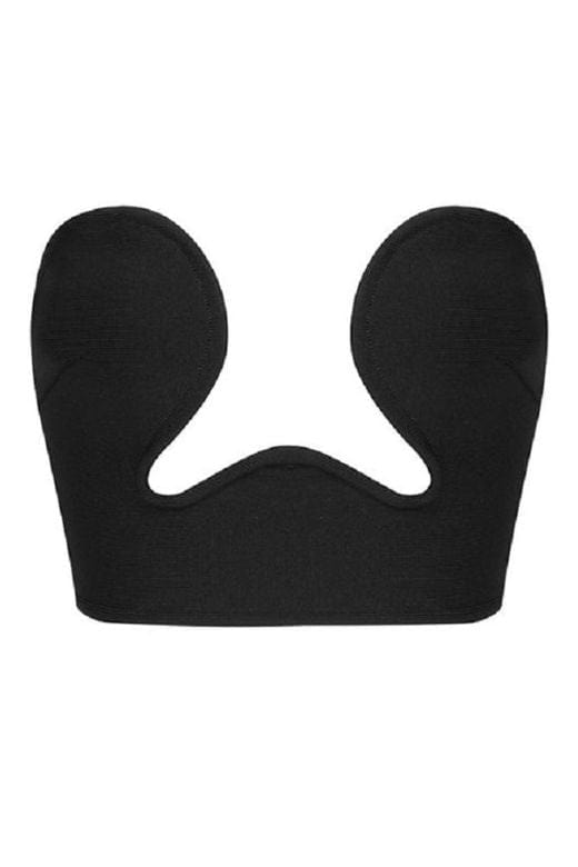 Woman wearing a figure flattering Mika Bandage Crop Top - Classic Black BODYCON COLLECTION