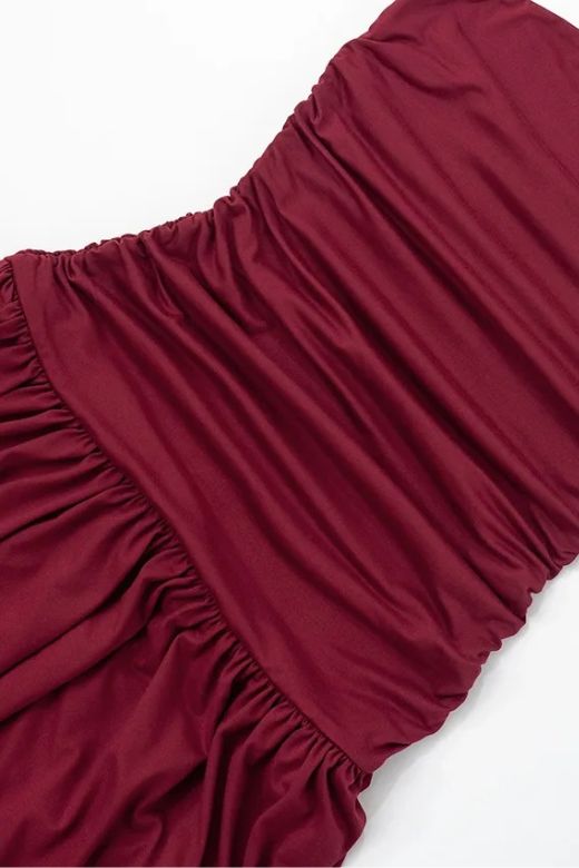 Woman wearing a figure flattering North Wrap Maxi Dress - Chocolate Brown BODYCON COLLECTION Pty Ltd