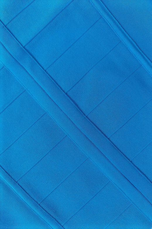Woman wearing a figure flattering Pencil High Waist Bandage Knee Length Cocktail Skirt - Sky Blue BODYCON COLLECTION