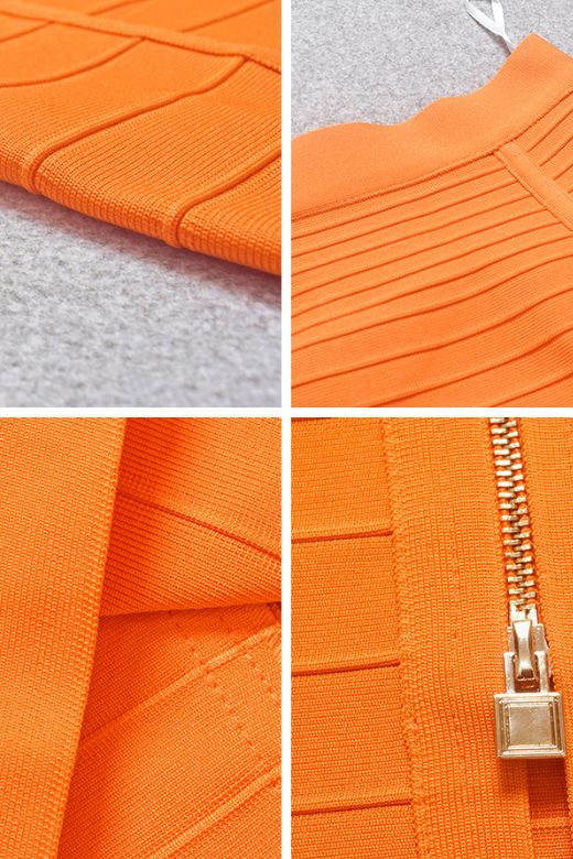 Woman wearing a figure flattering Pencil High Waist Bandage Knee Length Knitted Skirt - Emerald Green BODYCON COLLECTION