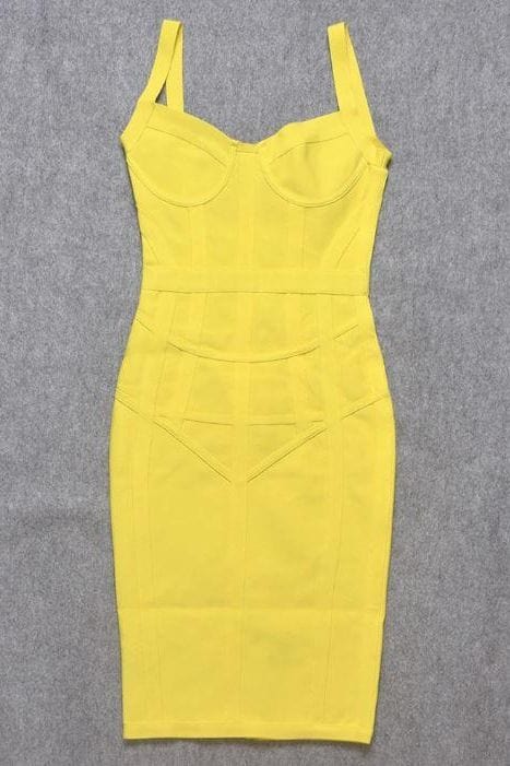Woman wearing a figure flattering Pip Bandage Corset Dress - Sky Blue Bodycon Collection