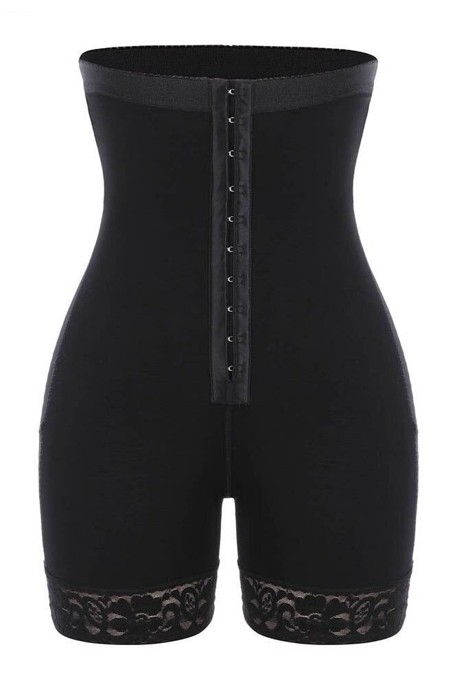 Woman wearing a figure flattering Sculpting Corset Bodysuit Shapewear - Mid Thigh Bodycon Collection