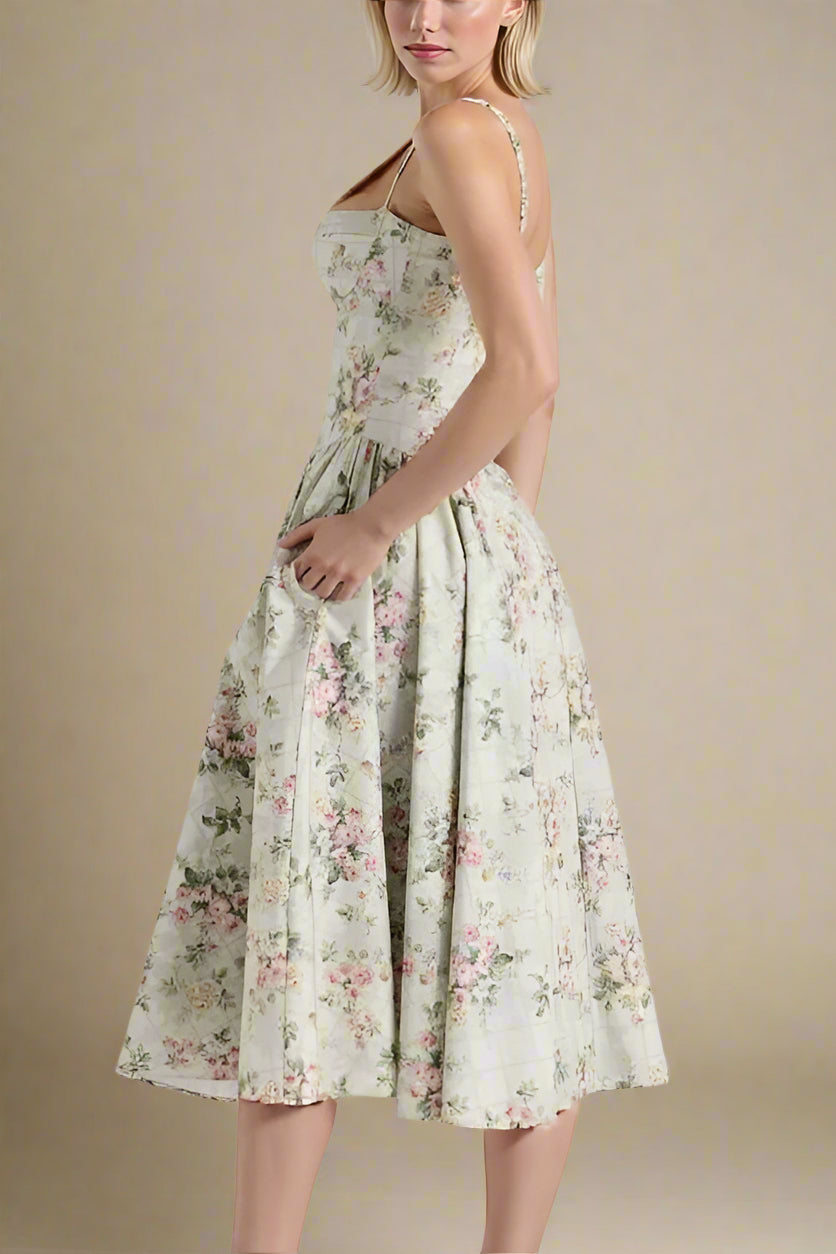 Woman wearing a figure flattering  Everly Day Midi Dress - Mint Green BODYCON COLLECTION Pty Ltd