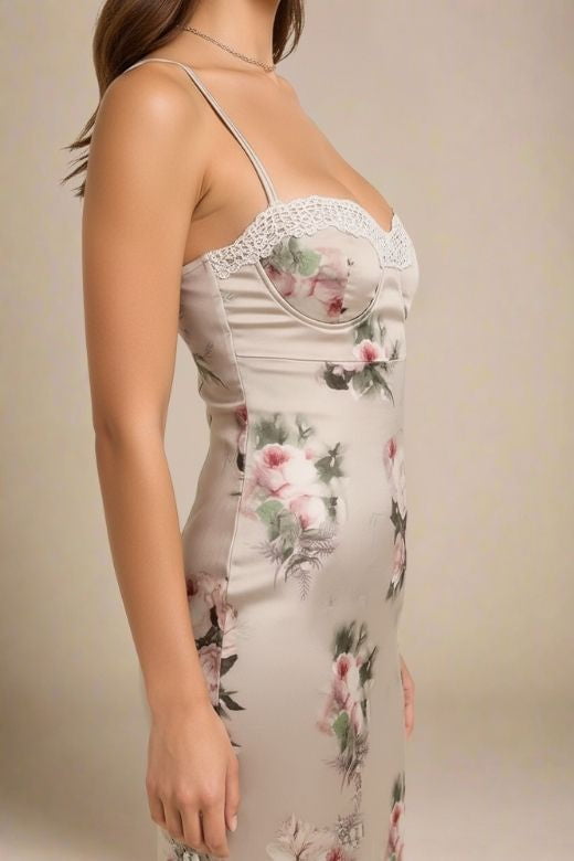 Woman wearing a figure flattering  Parker Bodycon Dress - Steel Grey BODYCON COLLECTION