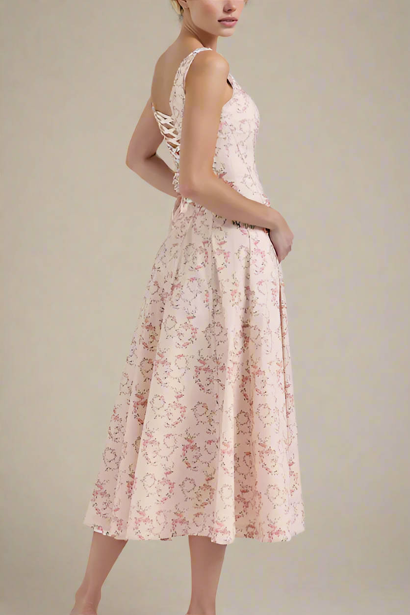 Woman wearing a figure flattering  Willa Bodycon Midi Dress - Dusty Pink BODYCON COLLECTION Pty Ltd
